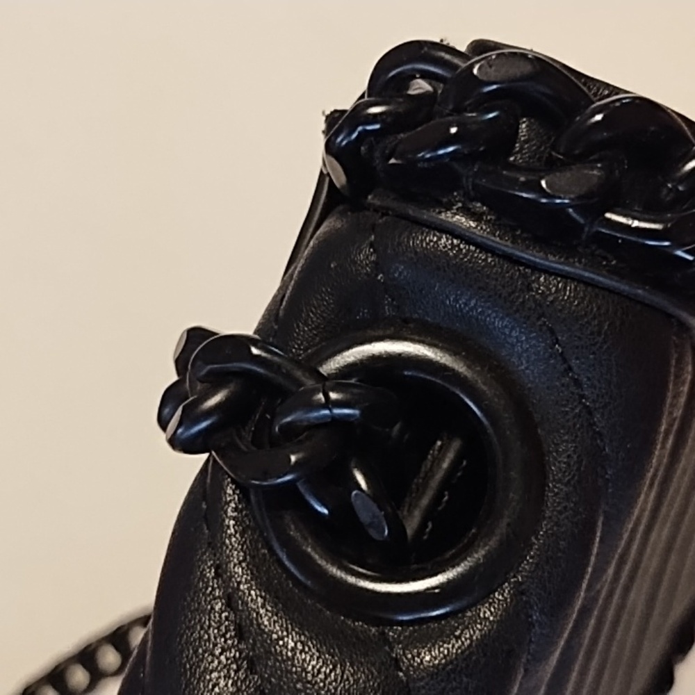 Aldo  Black & Heavy Metal Chain Bag - Picture 11 of 16